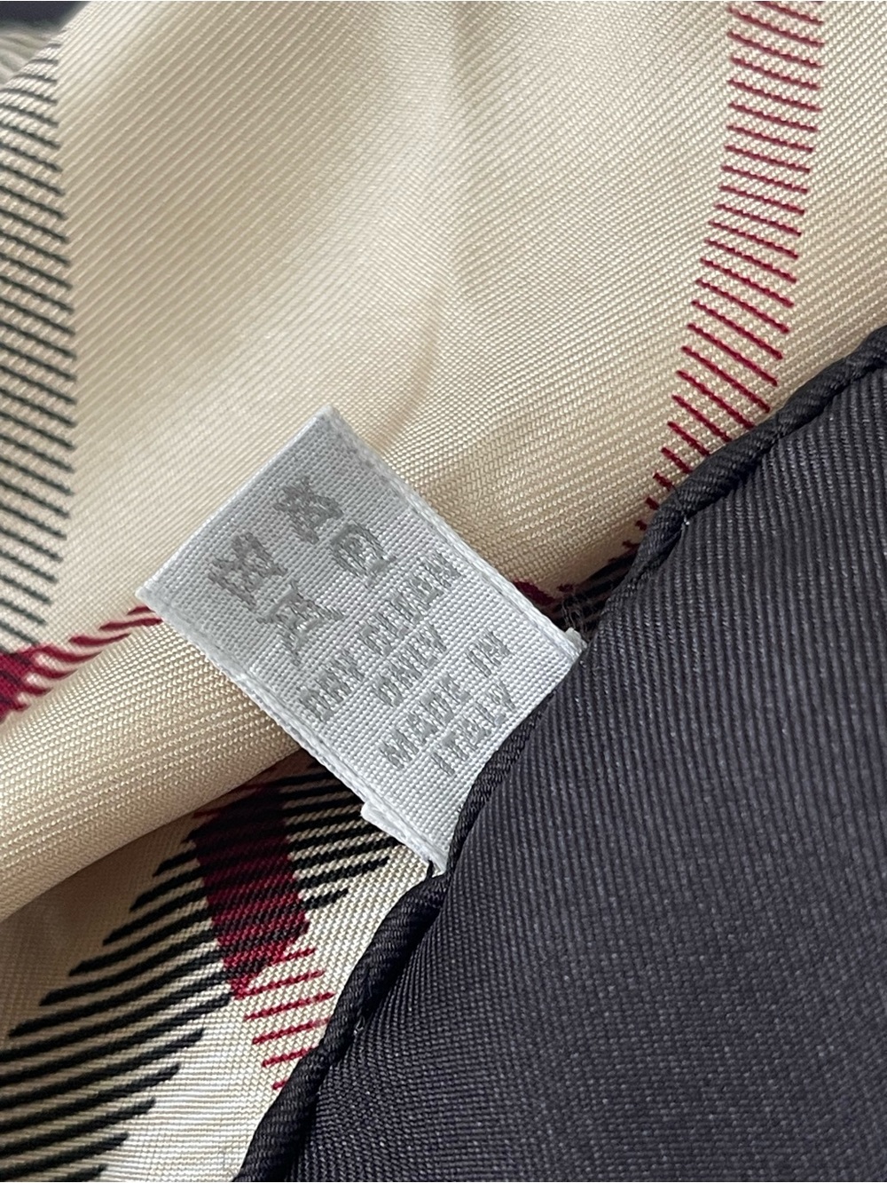 Burberry Beige Plaid Silk Scarf - Picture 5 of 7